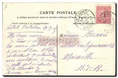 La LOUVESC — Binnenkant van de Basiliek — D. Pallet, uitgave Lyon — Achterkant