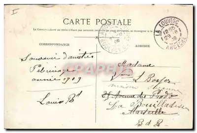 La Louvesc — Algemene uitzicht genomen vanuit de lucht — J. Raullier, n°25 — Achterkant