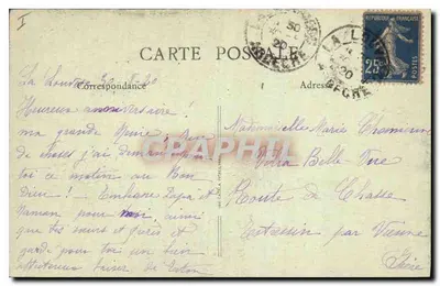 La Louvèze - Um canto da floresta na estrada de Saint-Bonnet — L'Ardeche Illustrée, n°89 — Verso