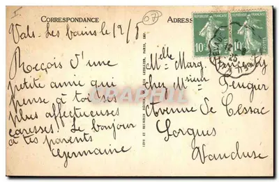 Vals-les-Bains — Estabelecimento Termal — Fonte Soberana — Pátio Interno — LL — Verso