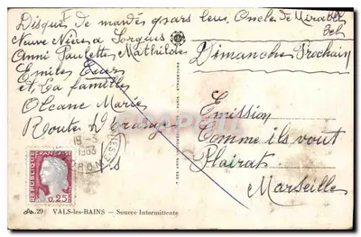 Valls-les-Bains — źródło przerywane — Wydawnictwo Sztuk Hindomécaniques — Rewers