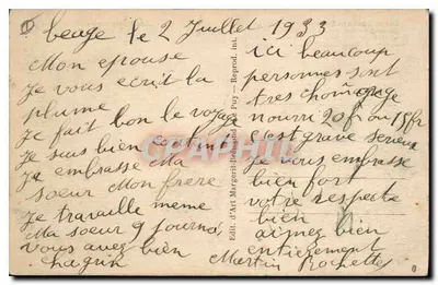 Lago de Issarlès — Alt. 997 m — Les Htes-Cévennes Illustrées 1850 — Verso