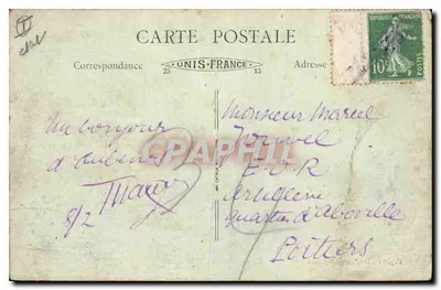 Bilhete postal antigo l'Ardeche Illustree Environs d'Aubeau Pont de Neyrac les Bains et Vallee de l'Ardeche — Verso