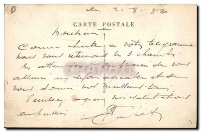Thueyts — La Roche et le Pavé des Géants — Éditeur impr. Thueyts — Verso