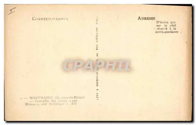 Montmajour — Zbiór ruin przy Mnichach, strona południowo-zachodnia — Lévy & Neudelis, 44 rue Letellier, Paryż — Rewers