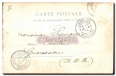 Cavaillon — Klasztor Montmajour — B. F. Chalon & Frères — Rewers