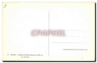 Kloster — Abpia Montmajour (XII wiek) — L. Roisin — Rewers