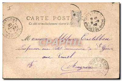 Montmajour — Pejzaż ogólny — Okolice Arles — Wydawnictwo J. Brun & Cie, Carpentras — Rewers