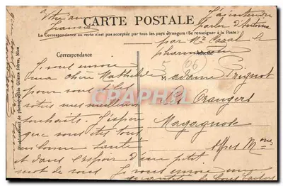 CANNES — Widok z przestrzeni między skałami — wydawnictwo Giletta, fot. Nice, nr 406 — Rewers