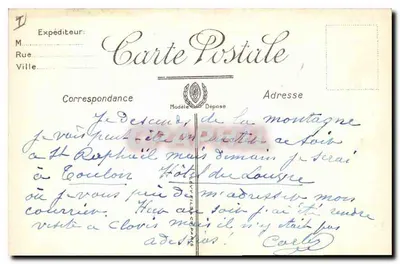 Grasse — Ogród Grand Hôtel — Wydawca: Bonnes Cuvette, nr 43 — Rewers