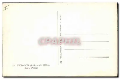 Peira-Cava — Sport invernali — REAL-PHOTO® - STRASBOURG - PARIS — Verso