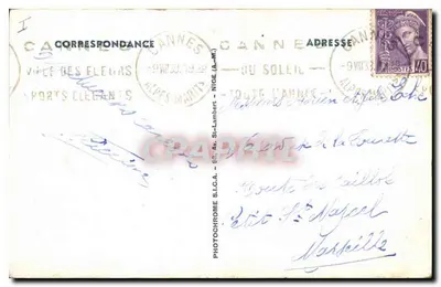 Estérel — Trasa Corniche d'Or, Kap Rous — E. 3, Wydawca nie widoczny — Rewers