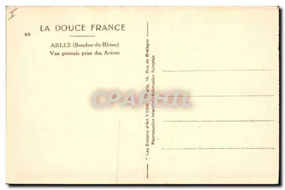 Arles — Ogólny widok Aren — Wydawnictwo Sztuki YVON, Paryż — Rewers
