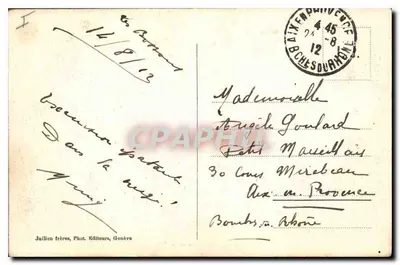 Chamonix — Plano Praz e a Cadeia das Agulhas — J.J. 5988 — Verso