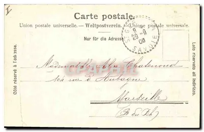 A Aiguille du Dru vista de Montanvert — Verlag Gebr. Wehrli, Zurique — n° 6469 — Verso
