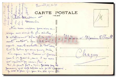 Chamonix-Mont-Blanc i Aiguilles — Morrand, fot. wyd. n°755 — Rewers