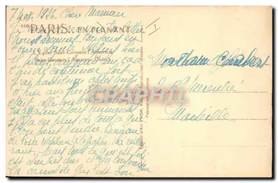 Igreja de São Germain-l'Auxerrois — Paris — Edição Yvon — Verso