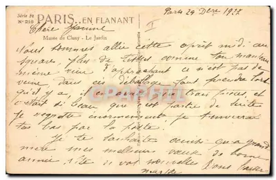 Museum Cluny - Het Tuin — Parijs, uitgever Paris En Flanant, serie N°216 — Achterkant