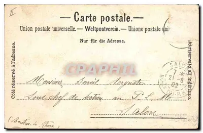 Línea férrea de Chamonix — Puente y viaducto de Sainte-Marie — Charnaux Frères & C°, Ginebra, n° 5099 — Reverso