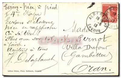 Glacier Mont-Blanc — Chalet des Pyramides — J.J. 8606 — Rewers