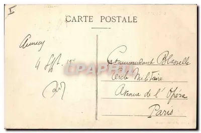 Lago d'Annecy — Il Tournant de la Puya — Editore anonimo, n° 554 — Verso