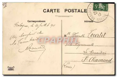 Wielka Kasza (3861 m) — Widok z Pralognan — Wydawca: L'Éditeur Pralognan, nr 2828 — Rewers