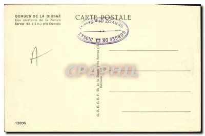 Servoz (H.-S.) i łańcuch Alp — Symfonia pasterska przy Przepaście Diosaz — Rewers
