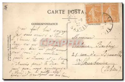 Arredores de MODANE — Capela de Charmaix — Coleção 'LA PLUS BELLE' F. de Migliau, editor — Verso