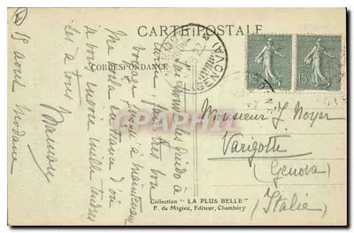 Modane — Strumień Charmaix — Katastrofa z 23 lipca 1906 — Rewers