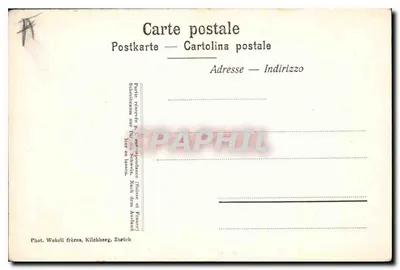 Chamonix i Kaskada Montblanc — Widok z Flégère — Fot. Wehrli bracia, Kilchberg, Zurych, n° 5062 — Rewers