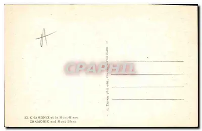 Chamonix and the Mont-Blanc — panoramic view — G. Tattara, no. 23 — Back