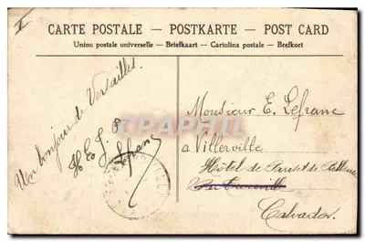 Boudoir w Hameau de Trianon — Versailles — Wyd. Renouard, 4, rue des Chantiers — Rewers
