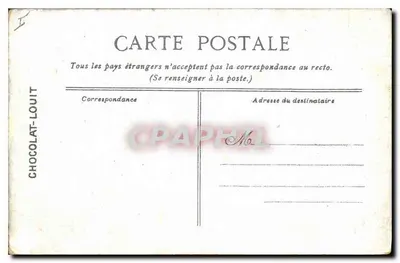 Versailles - Parc du Petit Trianon, Temple de l'Amour — Édité pour le CHOCOLAT-LOUIT, Cliché A. Bourdier — Verso