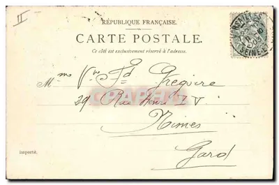 Versailles — Castelo e Orangerie — Editor R. Béthune, n° 158 — Verso
