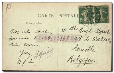 Annecy - Publiczny Ogród, Jezioro, Góra Veyrier (1300 m.) i Parmelan (1855 m.) — B. R., Paryż « Lux » — Rewers
