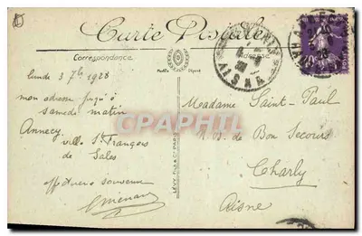 Annecy — Entrada del Puerto — LL. — n°15 — Reverso