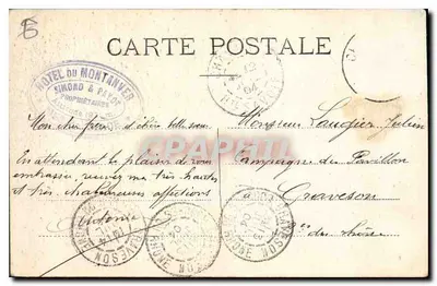 Morze lodowe i Hotel Montanvert — Charnaux Frères & C°, Genewa, n°708 — Rewers