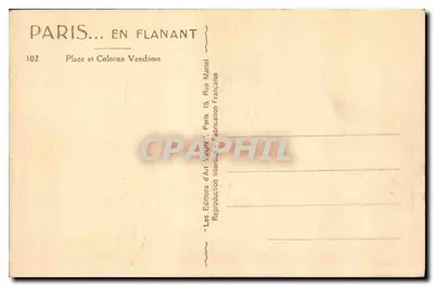 वेंदॉम के स्क्वायर — वेंदॉम के स्तंभ — आर्ट विवांत के संस्करण — पीछे