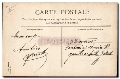 Monako - Pałac Książęcy — wydawca A. V. & Ch. n°9 — Rewers