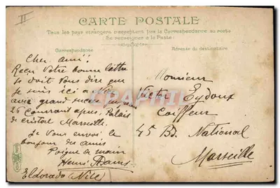 Okręgi Nicei — Ogólny widok klasztoru — Cimiez — Wydawca Côte d'Azur, nr 3278 — Rewers