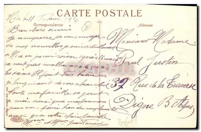NICE - Promenade del Mezzogiorno — Cartolina d'epoca n°15, edita da NICE PHIL — Verso