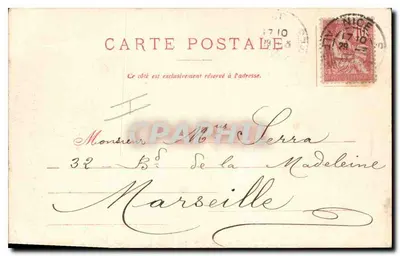 Notre-Dame de la Garde - Nice — editor D. Mignand & Cie, n° 39 — Verso