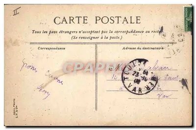 Vista de Toulon — Agave em flor — editor L.V. & Cie — Verso