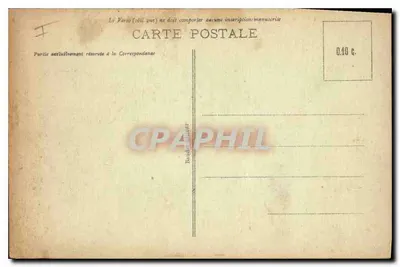 Reims — Reconstrucción del lado norte de la tarjeta postal de la catedral — Reverso