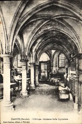 Hambye (Manche) - A Abadia - Sala Capitular Antiga - Editor Esnol-Deaures, em Villedieu