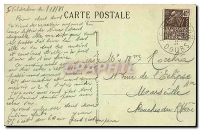 Chaux-les-Passavant — Wejście do lodowca — Sites Pittoresques de Franche-Comté, n°102, wydawca C-LB — Rewers