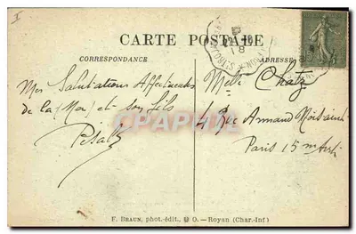 St-TROJAN — Zniekształcone piny morskie wiatrem i piaskiem — F. BRAUN, fot. i wyd., Royan (Char-Inf) — Rewers