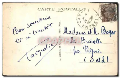 CANNES — Os Jardins da Esplanada — L. Gilletta e Cie, Ed. Fot. — Verso