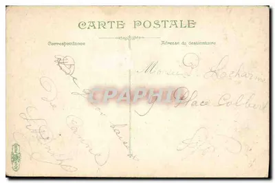 Cannes - La Croisette — vista da promenade cercada de palmeiras — editor não identificado, n° de série 2 — Verso