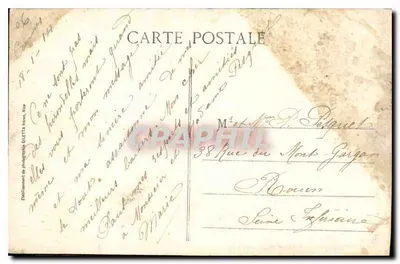CANNES — Fidowe ptaki morskie zimujące na plaży — Giletta, n°450 — Rewers